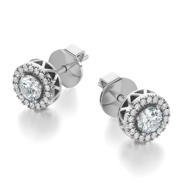 Kolczyki z diamentami białe złoto AJK_030